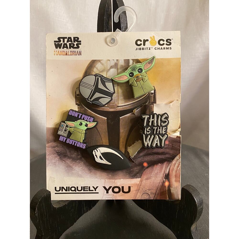 5 Pack Crocs Jibbitz Charms Star Wars Mandalorian New on card